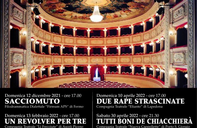“Sacciomuto” apre domenica 12 dicembre in teatro (ore 17) la rassegna dialettale amatoriale “Corrado Bruni”