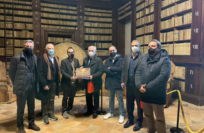 Il presidente della Lega Pro Ghirelli in visita a Fermo